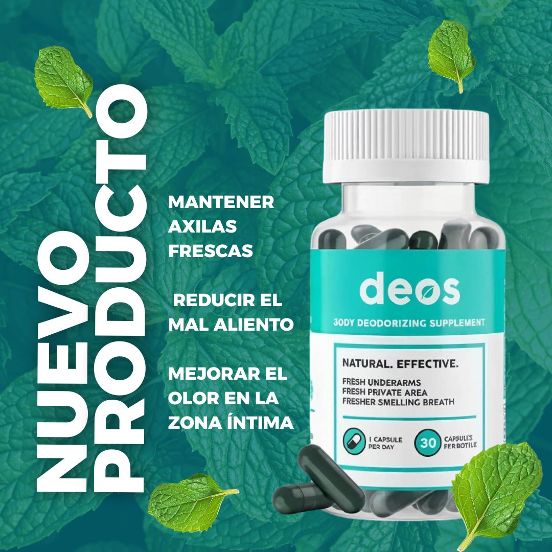 Deos™ ORIGINAL Suplemento Desodorante para Cuerpo y Mal Aliento