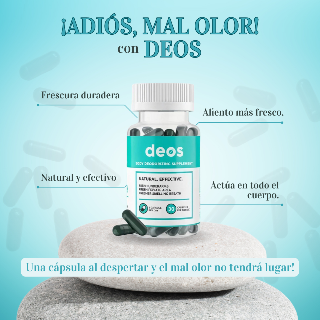 Deos™ ORIGINAL Suplemento Desodorante para Cuerpo y Mal Aliento