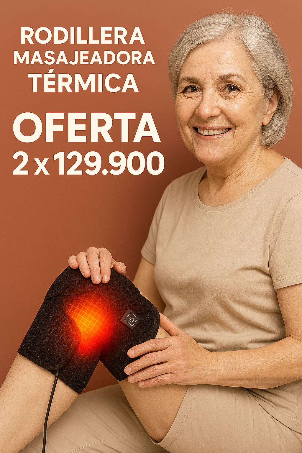 Rodillera Masajeadora Térmica® Alivio Rapido al Dolor OFERTA 3 X 159.900