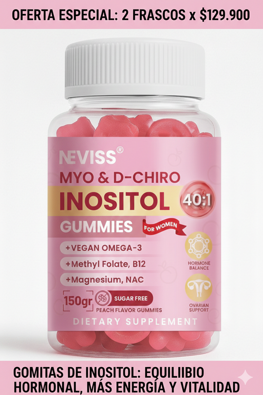 NEVISS® Gomitas de Inositol🌸Recupera el Control de tu Ciclo OFERTA 2 x 129.900