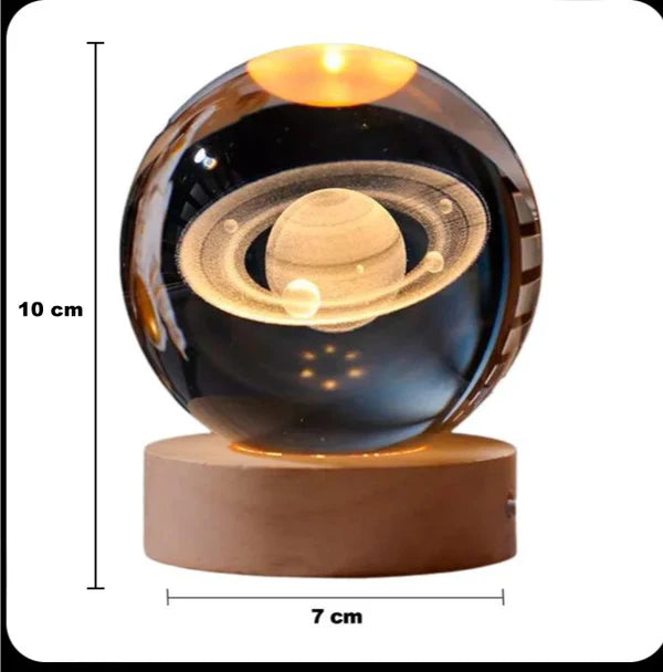 Lámparas Esfera 3D Con Base de Madera ORIGINAL GALAXYLAMP®
